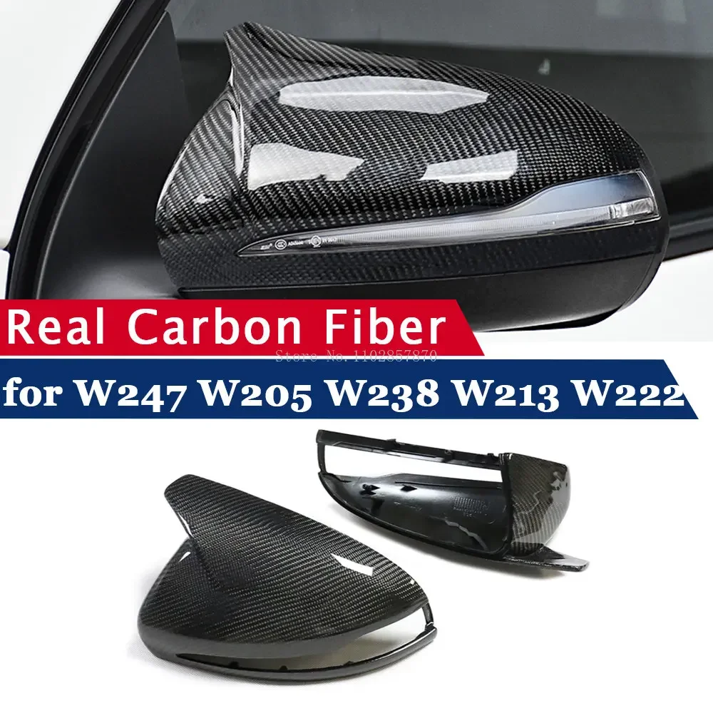 LHD Carbon Fiber Rearview Mirror Cover M LOOK for Mercedes Benz C-Class W205 B-Class W247 E-Class W213 W238 S-Class W222 C217