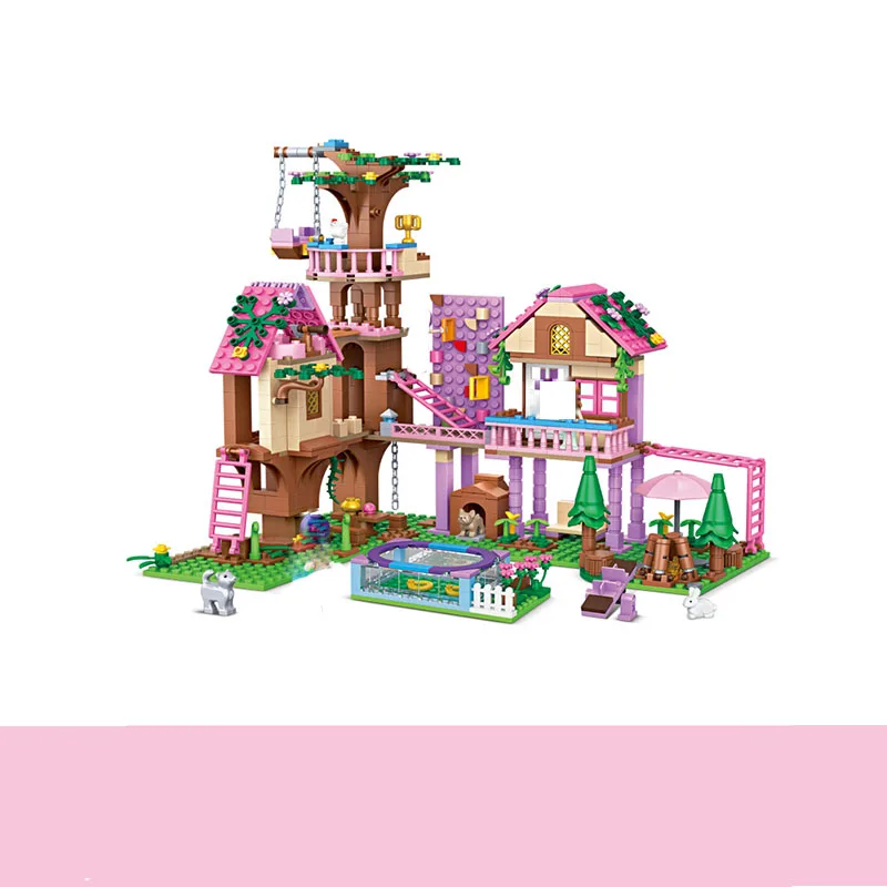 Originality City Streetscape DIY Treehouse Adventure Building Block MOC Amusement Park Forest House Brick Children Toy Gifts