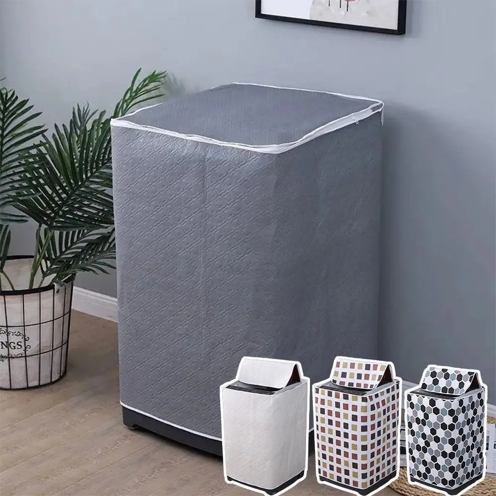 PEVA Washing Machine Cover Waterproof UV Resistant Top Load Washer Cover Dustproof Foldable Top Laundry Machine Cover