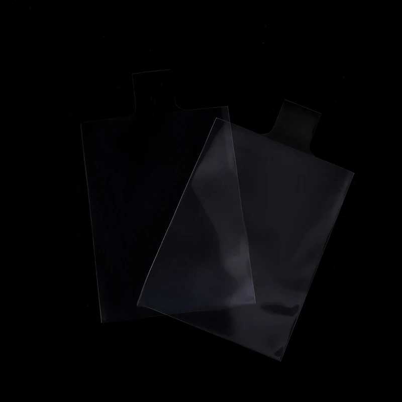 [YOUU]100Pcs Pull Tab Sleeves For Card Savers Semi-rigid Game Card Holders With Ears More Convenient Card Pickup Pull pull film