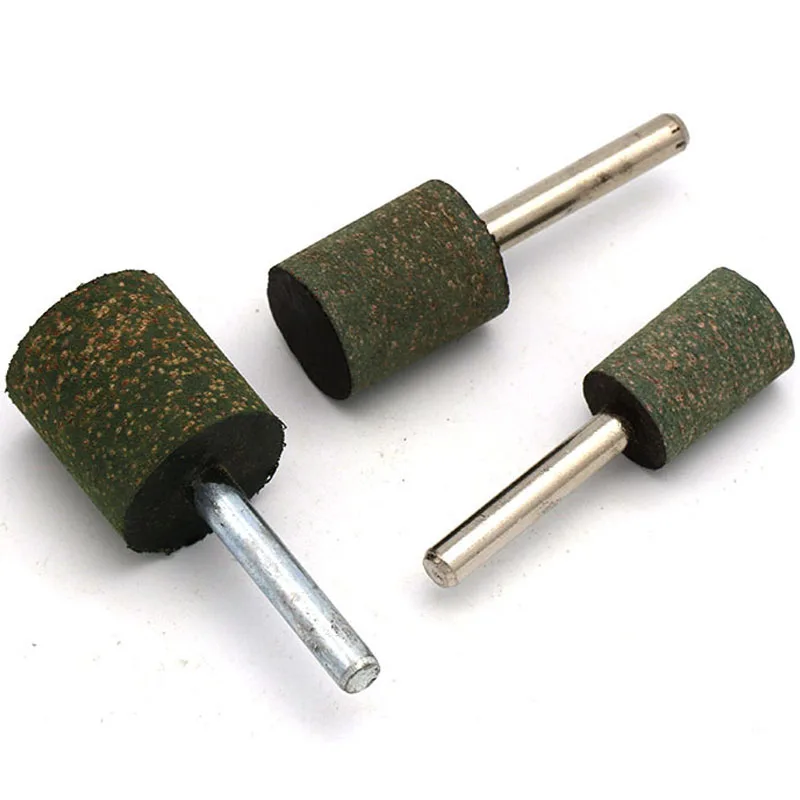 Sesame Mounted Rubber Grinding Wheel Buffing Cylinder Head 6mm Shank 16/20/25mm For Polishing Burr Metal Wood Stone Rotary Tools