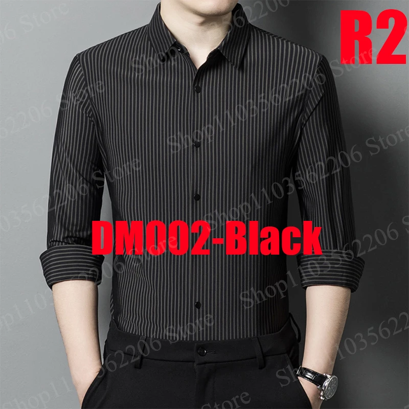 Stripe Shirts Male Classic Style Groom Wear