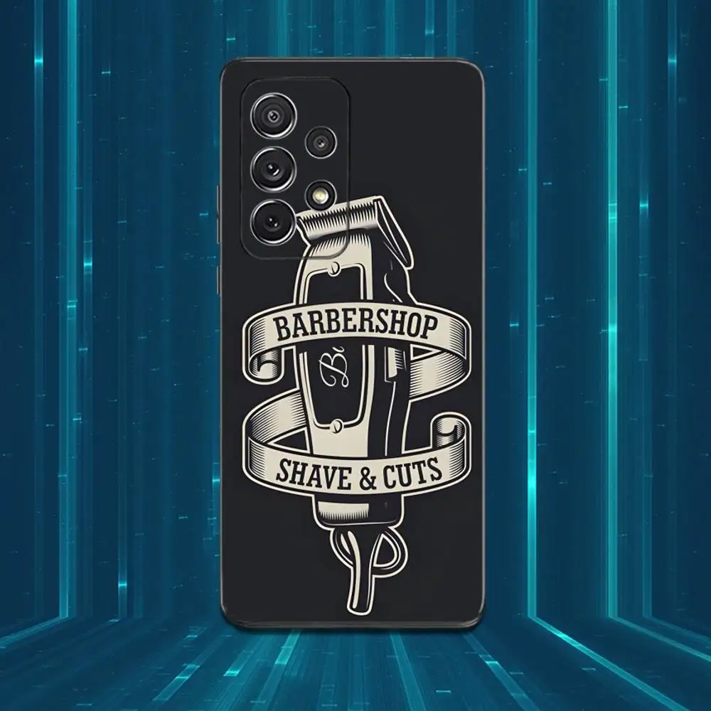 Custodia per parrucchiere con taglio di capelli per Samsung S22, S25, Ultra, S24, S23, FE, S20, S10, Plus, S21, S9, Lite, morbido silicone nero