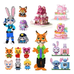 Disney Anime Judy Hopps Friends Assembly Toys Winnie Building Blocks Bricks Nick Wilde Girl Children Kid Toy Holiday Gift Set