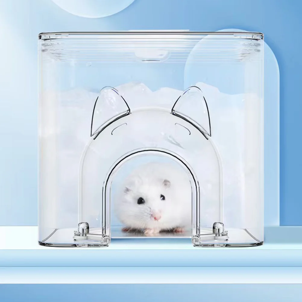 

Hamster Cooling Nest 14x14x14cm Transparent Acrylic Hiding House Reusable Pet Guinea Pig Chinchilla Cooler Hut