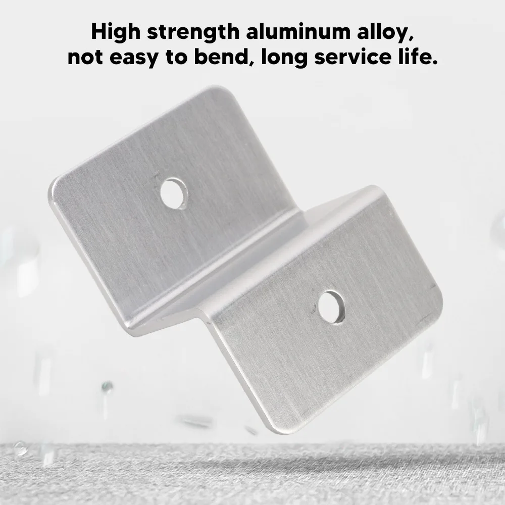 4 Sets Nuts and Bolts Included Solar Panel Z Brackets Durable Easy Install Panel Mounting Bracket Aluminum Solar Bracket