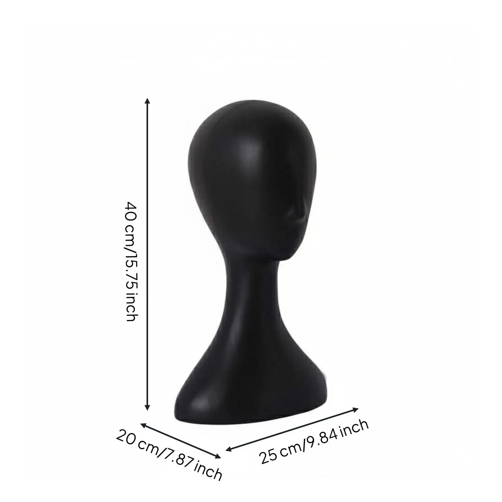 Abstract Mannequin Head Featureless Face Jewelry Display Bust Polished