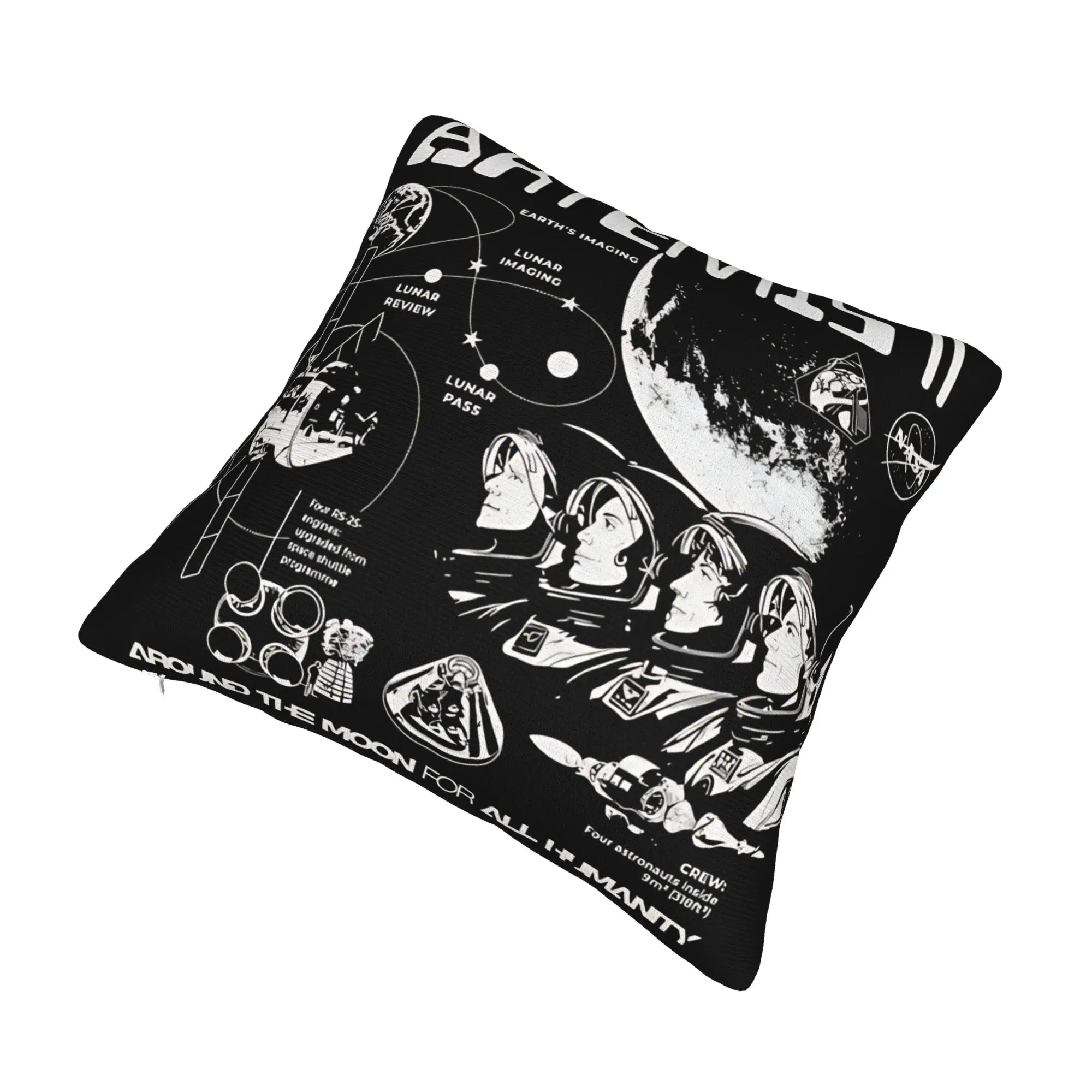 Decorative Pillow Covers Artemis II Mission To The Moon 2026 Artemis 2  Living Room Throw Pillow Case Cover Zippered Multi-Size