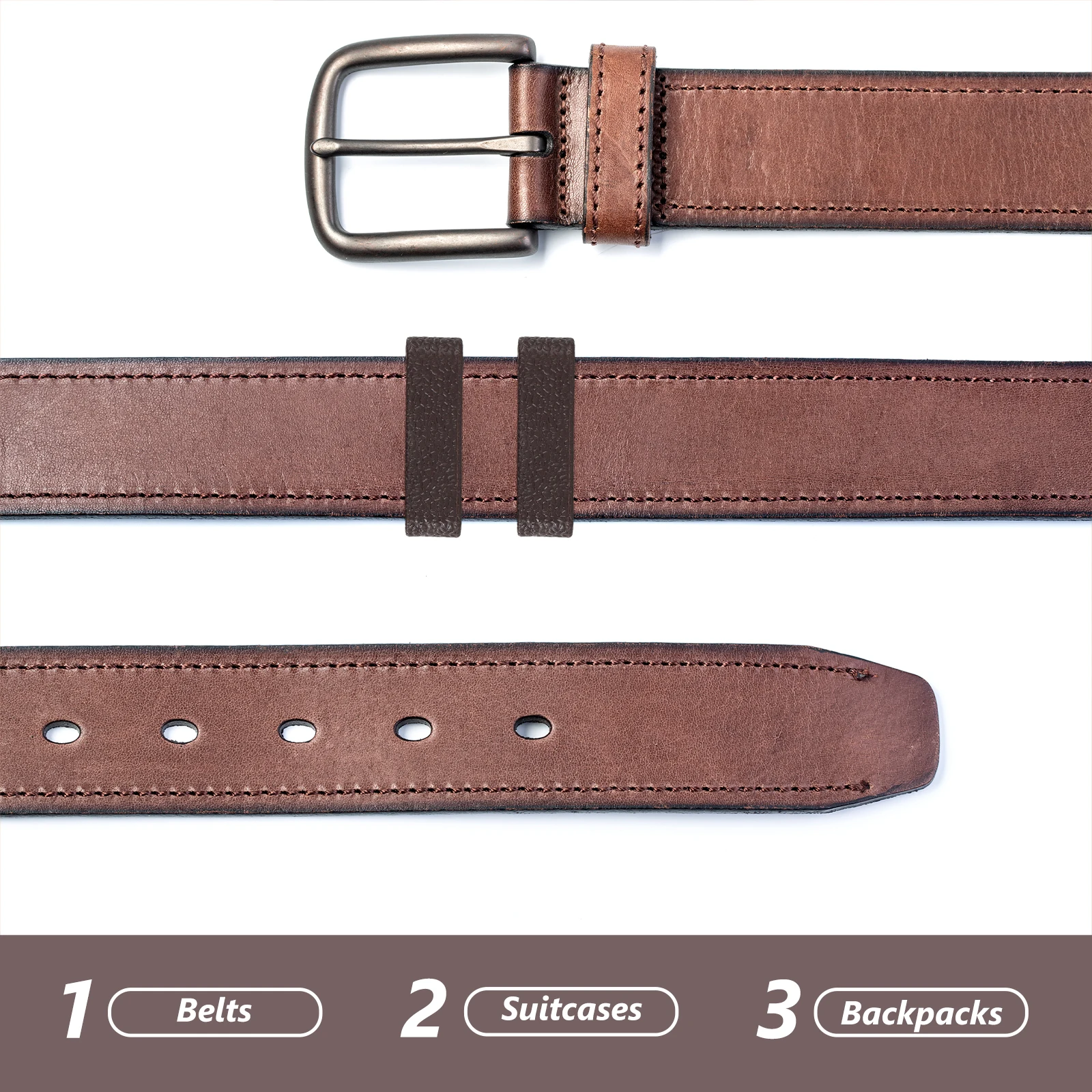 

20PCS Belt Loop Keeper Bands Durable Replacement Strap Retainer Buckle Loops Unisex Belt Ring Pu Straps Holder