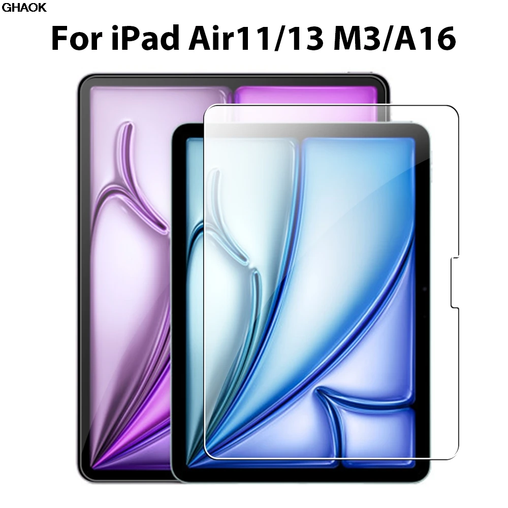 

Tempered Glass Screen Protector For iPad Air 13 11 M3 2025 5 4 3 A16 10th Generation For iPad Pro 12.9 7th 8th 9th Mini 6 7 Film