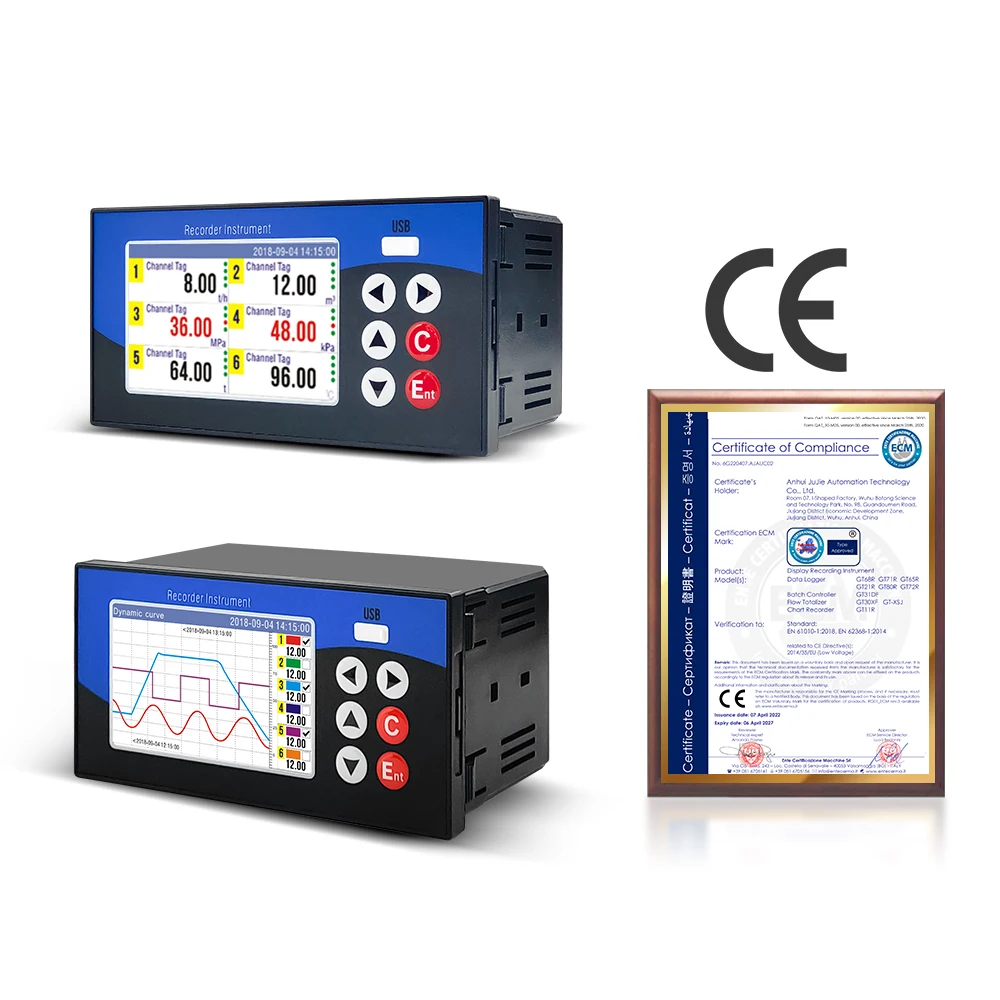 

Data Recorder Temperature and Humidity Multichannel Data Logger 1-6 Channel PT100 USB Interface