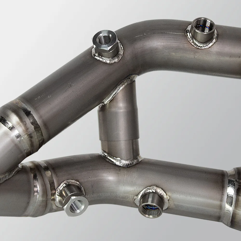 مشعب عادم الدراجة النارية لسيارات BMW S1000RR S1000R M1000R 2019-2025 أنبوب ربط أمامي كامل من التيتانيوم يتكيف خط سباق كاتم الصوت OE