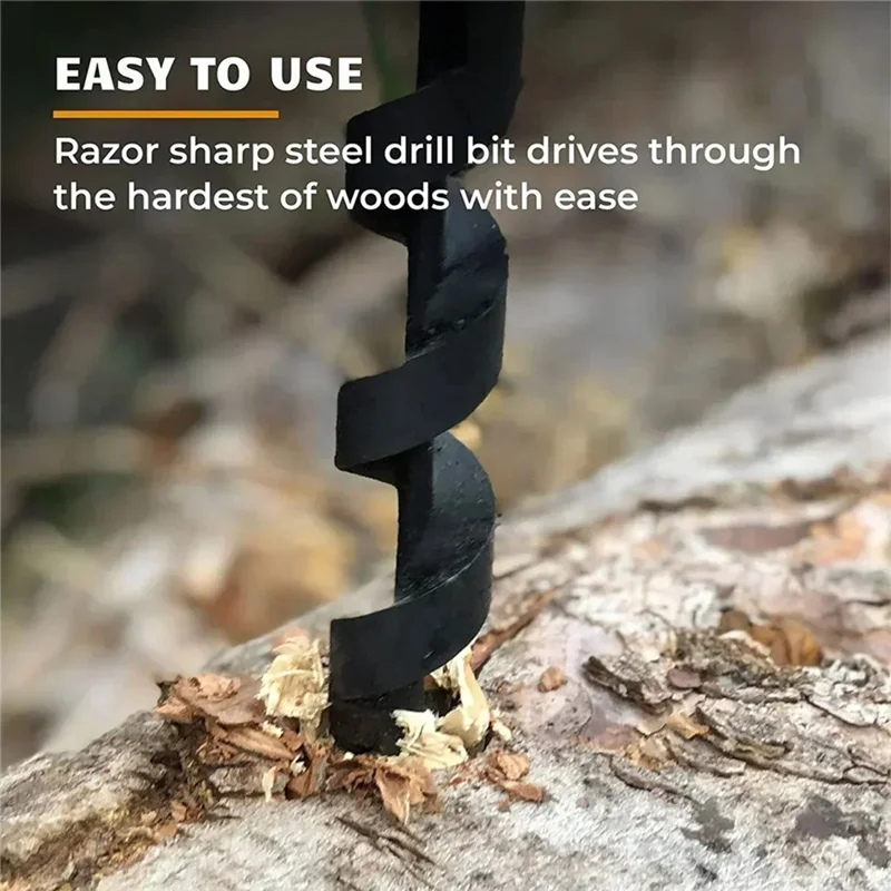 ABJI-herramienta perforadora de supervivencia, brocas de barrena para exteriores, Bushcraft, Camping, fabricante de agujeros Manual, núcleo de llave de 10/16/19/25Mm para carpintería