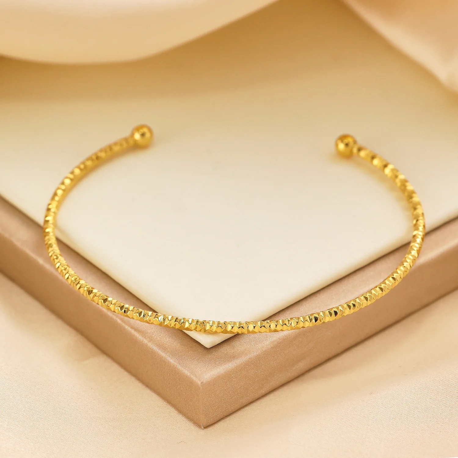 New Broken Tael Stone Open Cuff Adjustable Bangles Bracelets For Women Geometry Wedding Jewelry Gold Color Pulseiras