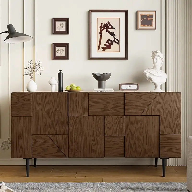 Rustic Classic Living Room Cabinets Retro Wooden Japanese Narrow Living Room Cabinets Storage Meuble Rangement Furniture Home