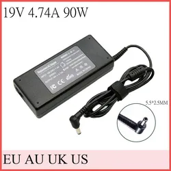 Cargador de corriente para ordenador portátil, accesorio para ASUS Toshiba/Lenovo, adaptador A46C, X43B, A8J, K52, U1, U3, S5, W3, W7, Z3, Notebook, 19V, 4.74A, 90W, 5,5x2,5mm