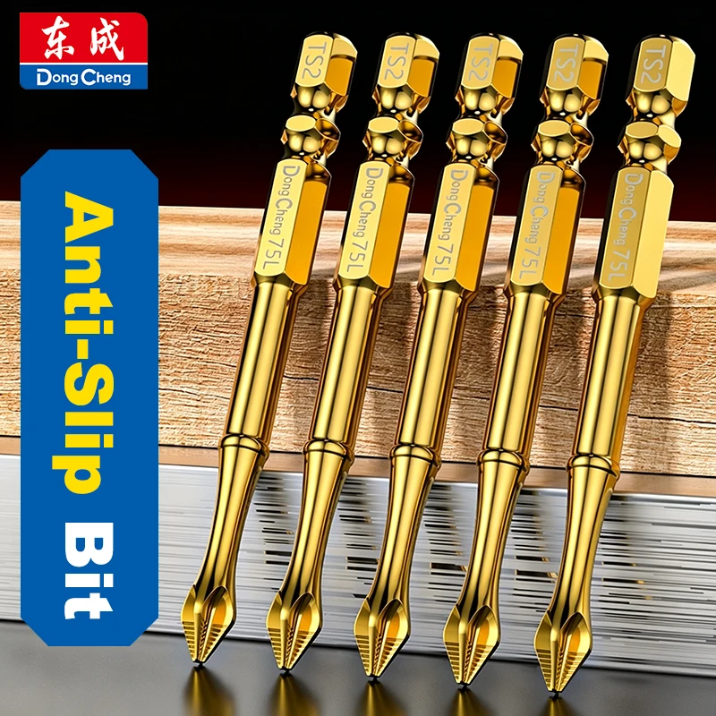 Phillips Bit Magnetic PH2 Screwdriver Bit Anti Slip Titanium Coated TS2 Hex Shank Gold Impact 25 50 65 75 100 150mm Tool Part