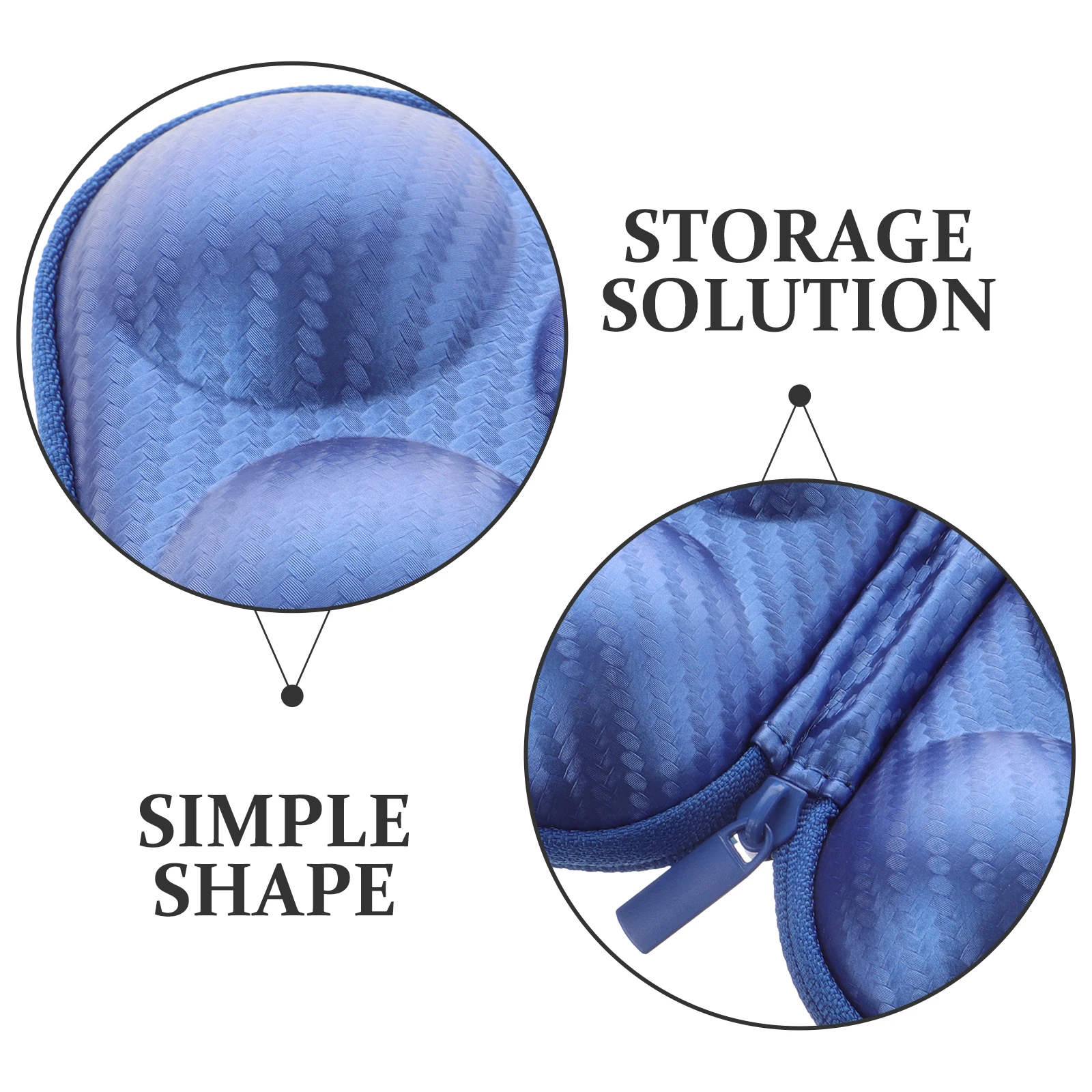 

Table Tennis Bag Storage Case for 3 Balls Practical Fixed Bag Blue Lightweight EVA Polyester Protective Reusable