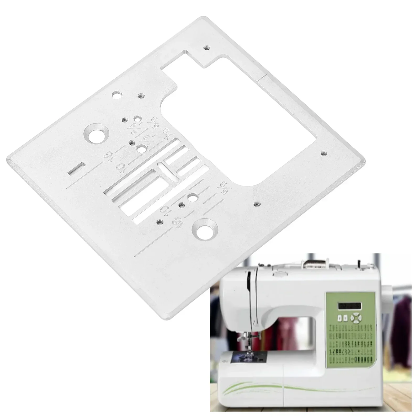 Sewing Machine Needle Plate 7.6x8.4cm Steel Needle Throat Plate For Singer 7256 7258 7285Q S800 Experience 400