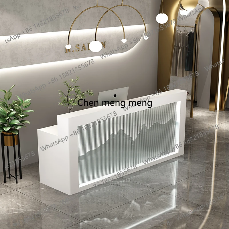 

Минималистичные стойки ресепшн для компаний: уникальный дизайн, светодиодная подсветка, индустриальный стиль, коммерческая мебель