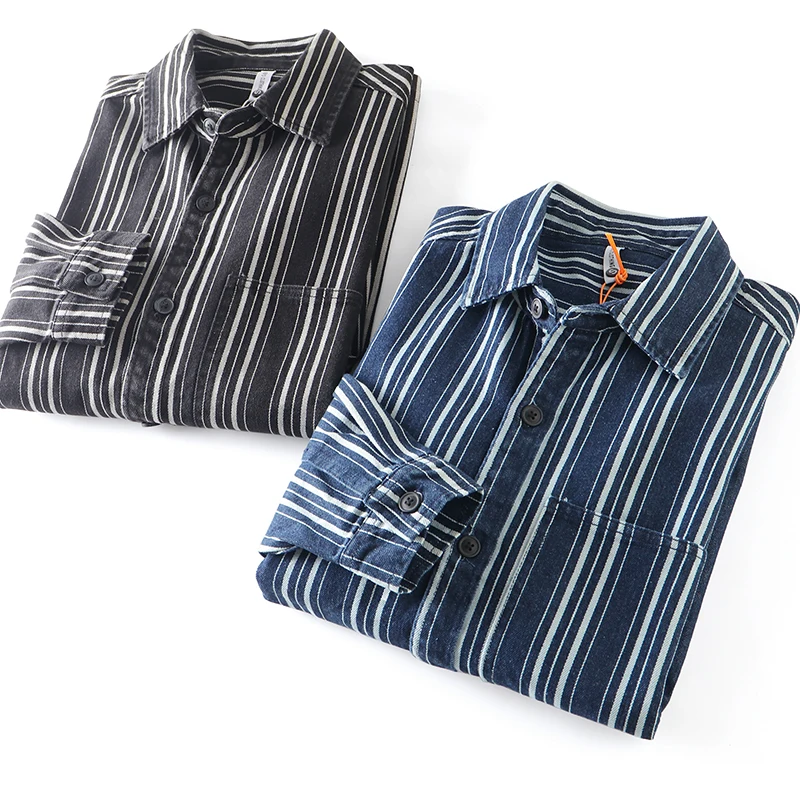 

Мужская осенне-зимняя свободная рубашка из утолщенного хлопка в клетку с длинным рукавом, повседневная, с винтажным воротником, дышащая, теплая