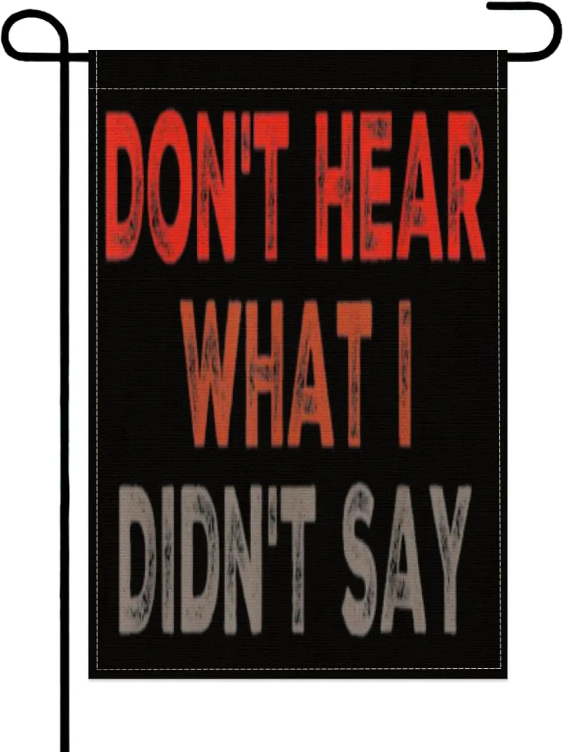 I Smile Because I Didn’t Hear You Sarcastic Humor Yard Flags,12x18 Inch Garden Flag Double Sided Tapestry for Farmhouse Seas MMZ