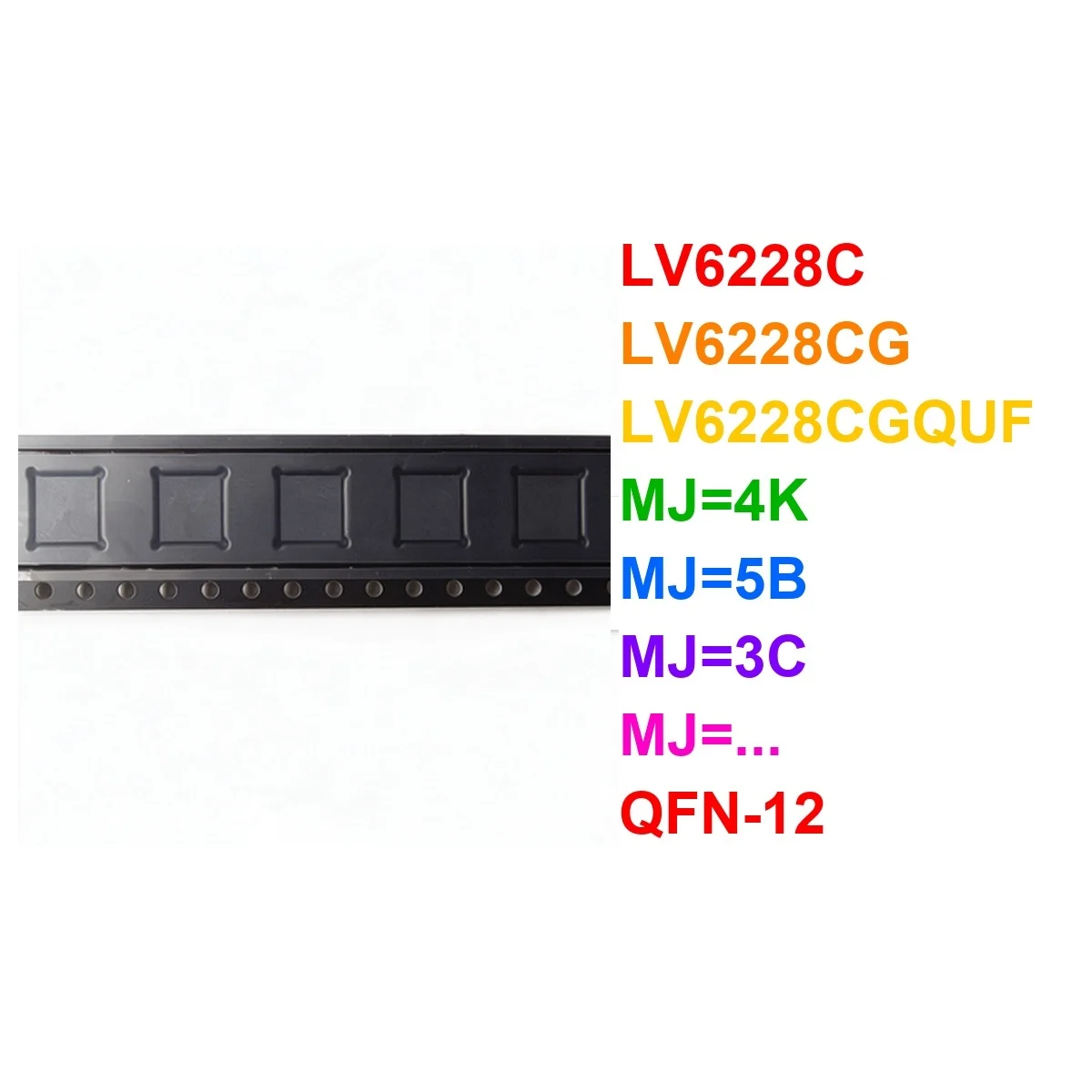 (2-10piece)  LV6228C LV6228CG LV6228CGQUF (MJ=4K MJ=5B MJ=3C MJ=...) QFN-12 Chipset