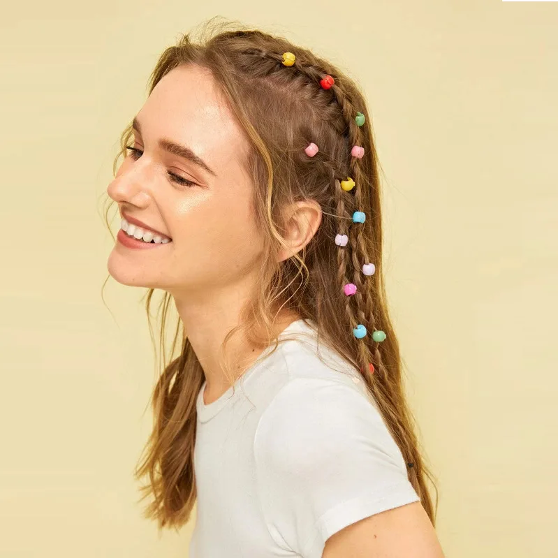 20PCS Random Colors New Candy Color Small Hairpin Creative Simple Braided Hairpin Set