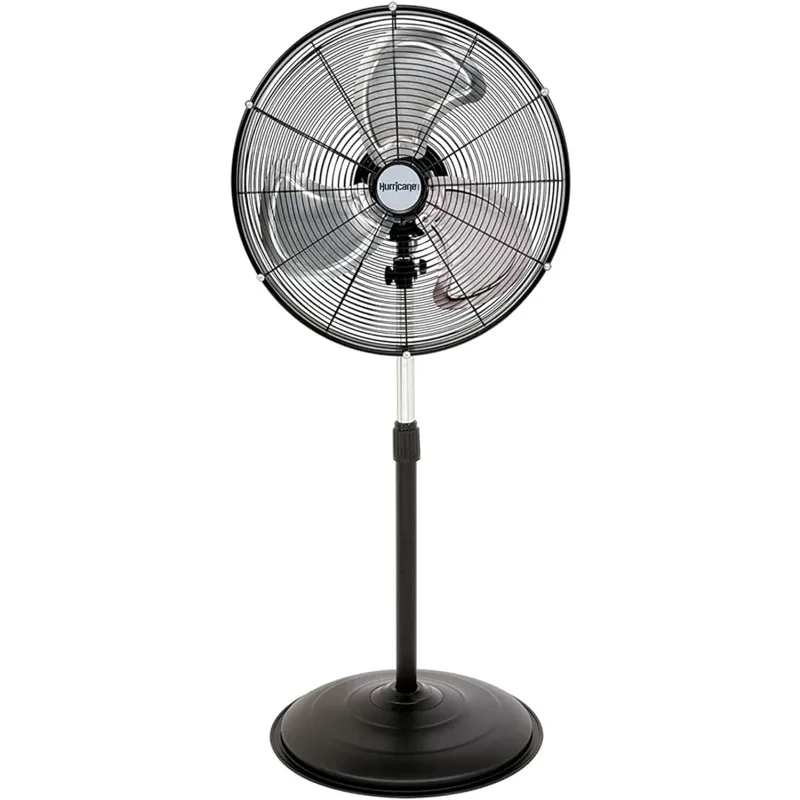 

Hurricane Pro Series 20 Inch 3 Speed Heavy Duty Metal High Velocity Oscillating Pedestal Stand Floor Fan with Adjustable Height