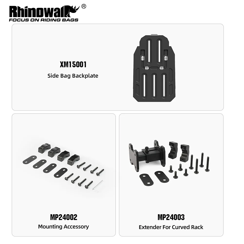 

Расширитель боковой сумки для мотоцикла Rhinowalk, избегайте выхлопных труб, аксессуары для MJX2004, задняя пластина, изогнутая стойка, установка