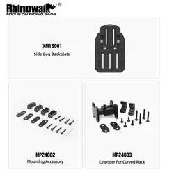 Rhinowalk Motorcycle Side Bag Expander Avoid Exhaust Pipes Accessories For MJX2004 Back Plate Curved Rack Install
