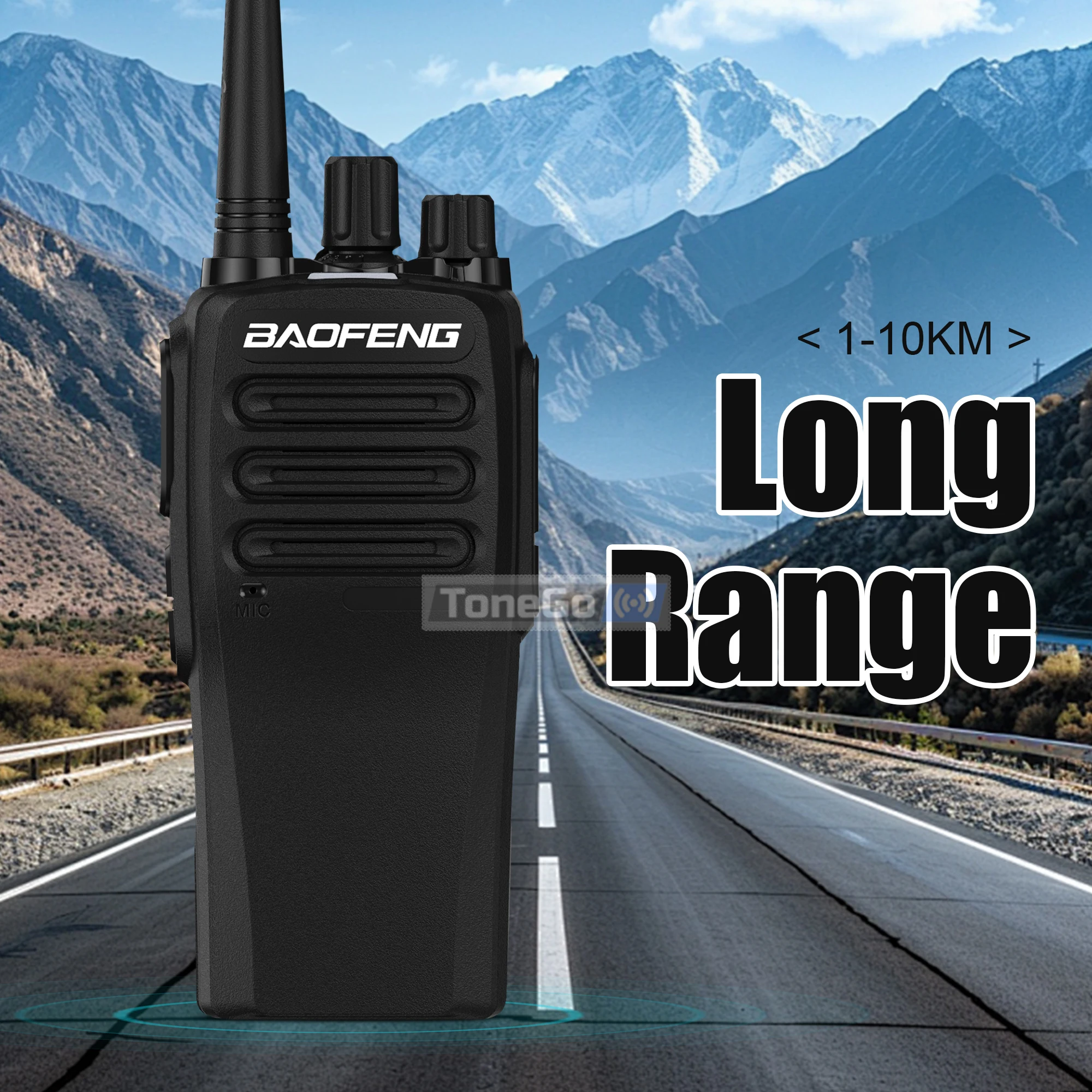 1/2 pces baofeng BF-1909 walkie talkie bf 1909 12w de alta potência de longo alcance uhf rádio em dois sentidos tipo-c transmissor de carregamento para caça