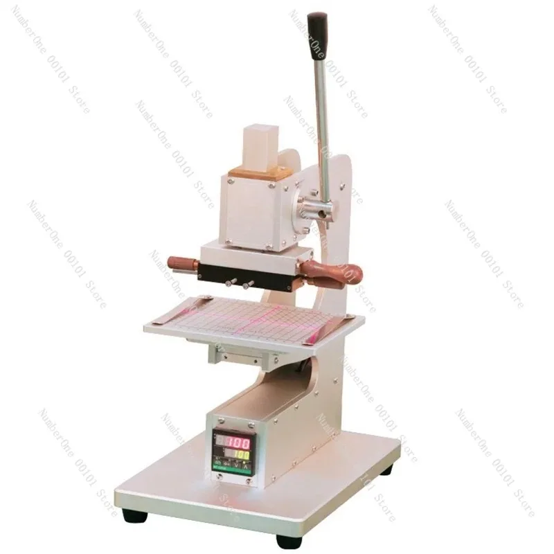 Manual Hot Stamping Machine with Electronic Eye, Hot Press Tool for DIY Leather Wallet Phone Case Belt Craft