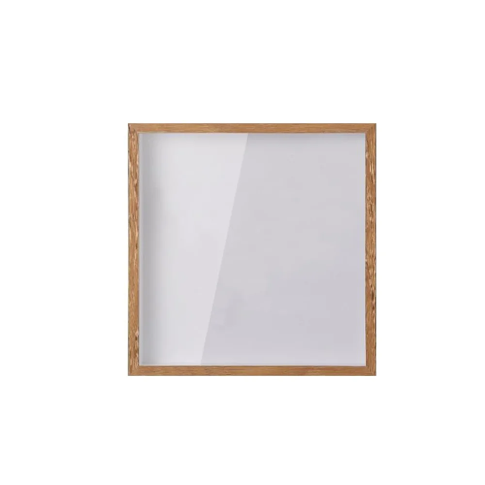 Simple Wooden Adventure Archive Box Square Transparent Ticket Shadow Box with Slot Picture Frame Friends