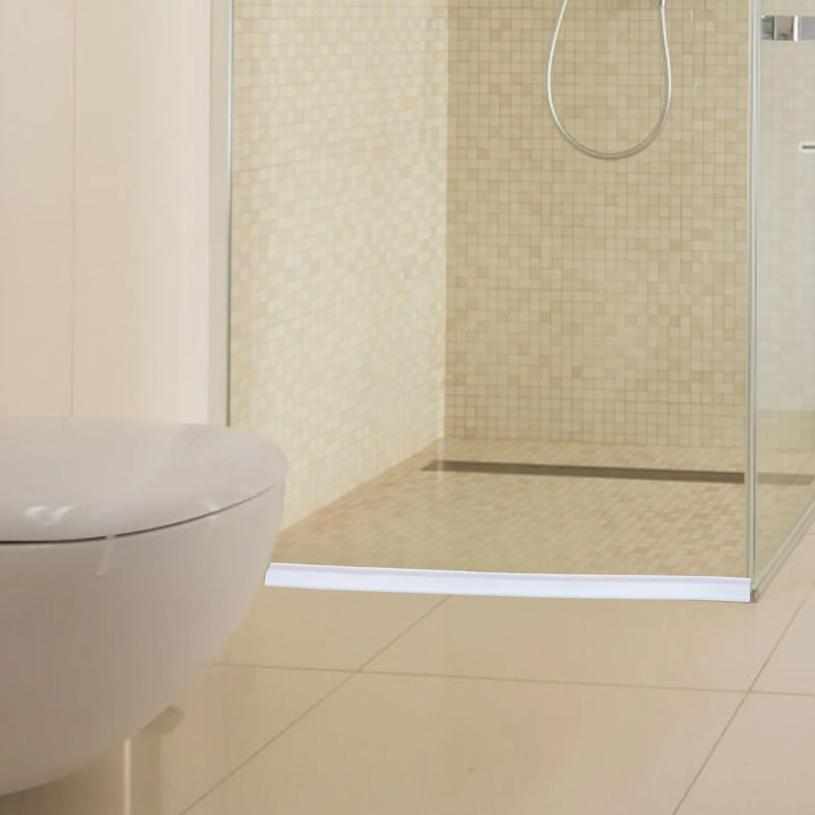 Protection contre les éclaboussures de douche de salle de bains, barrage d'eau auto-adhésif en Tpe pour douche à pied, cloison humide et sèche, seuil de sécurité bloqueur d'eau