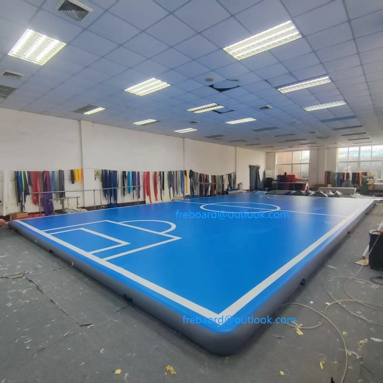 2026 Large Square Inflatable PVC Air Track For Yoga Gymnastics 1mm Thick Jumping Tumbling Mat For Fitness 3m 6m 8m 10m Lengths