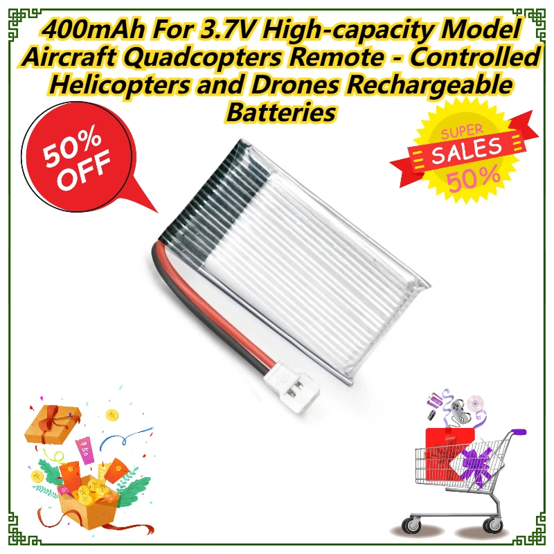 

400mAh For 3.7V High-capacity Model Aircraft Quadcopters Remote - Controlled Helicopters and Drones Rechargeable Batteries
