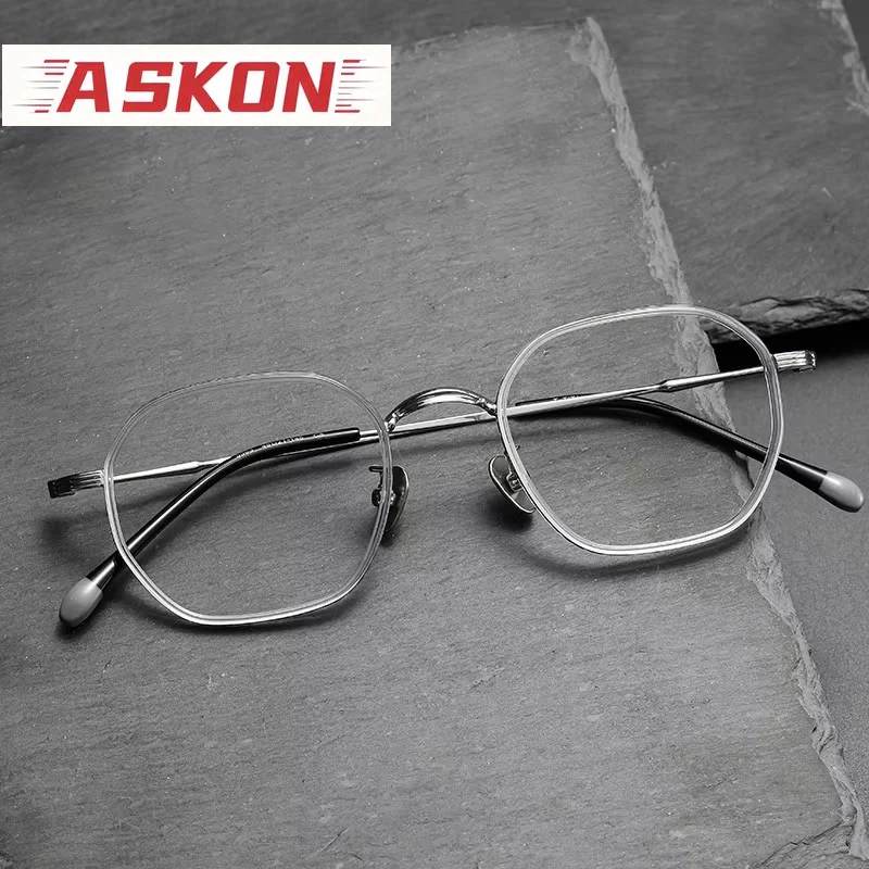 Pure Titanium Glasses Frame Men women Retro Vintage Square Eyeglasses frame Brand Design Eyewear High Quality male spectacles