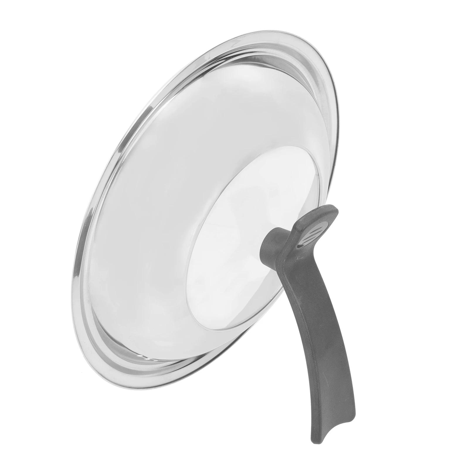 

Утолщенная крышка кастрюли из нержавеющей стали с ручкой, арочная антипригарная крышка для сковороды, термостойкая универсальная кухонная гаджет для