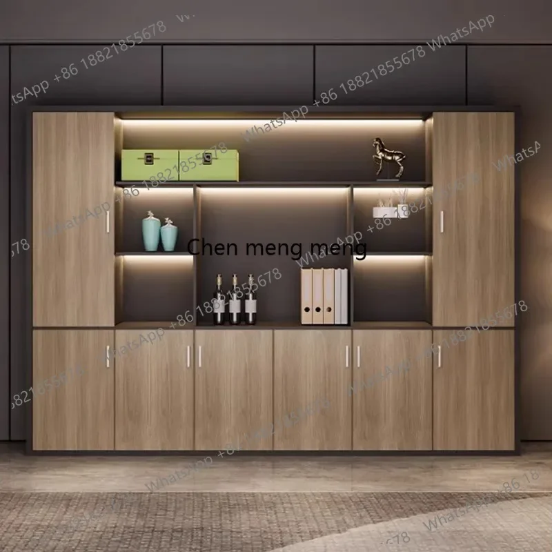 D80 Modern office archival glass bookcase Storage locker office organizer cabinets for living room filing cabinets office storag
