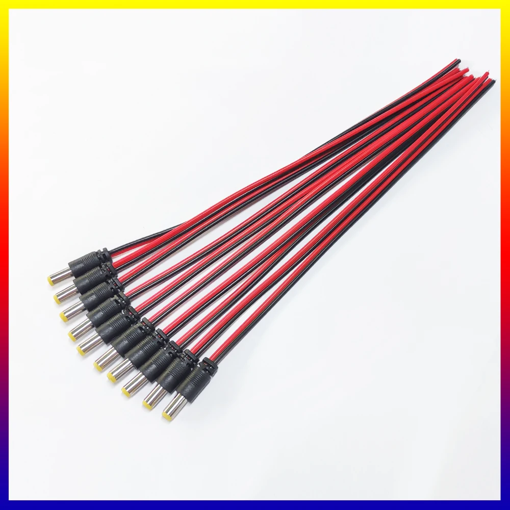 10 Stück/Set Stecker-Buchse DC 12V Stromkabel für CCTV-Kamera Anschluss Verlängerungskabel DC-Kabel – Detail 6