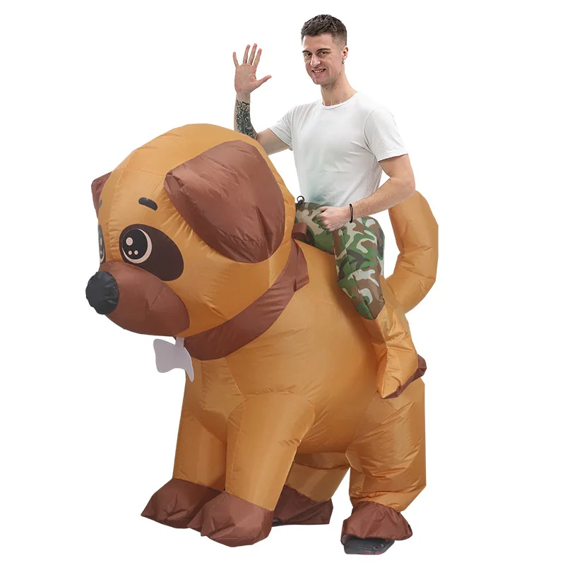 Nuevo divertido disfraz inflable de Pug, disfraz de muñeca inflable para fiesta de Halloween, accesorios de espectáculo para fiesta del Día de los niños