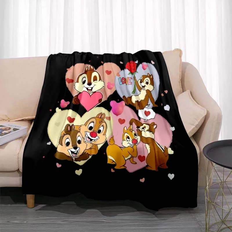 3D Printing Cartoon Cute Chip 'n' Dale Blanket Children's Soft and Comfortable Nap Sleeping Blanket