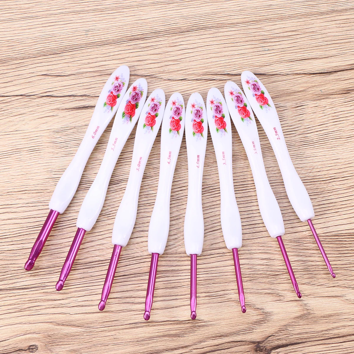 

8 шт. набор крючков для вязания, гладкие эргономичные ручки премиум-класса для начинающих, спицы для промежуточного снаряжения, инструменты для рукоделия