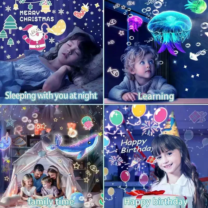 /PFU/LED Night Light Projector, Star Ocean Projection Light, 15 Films Light Projector, Best For Christmas Kids Gifts Star