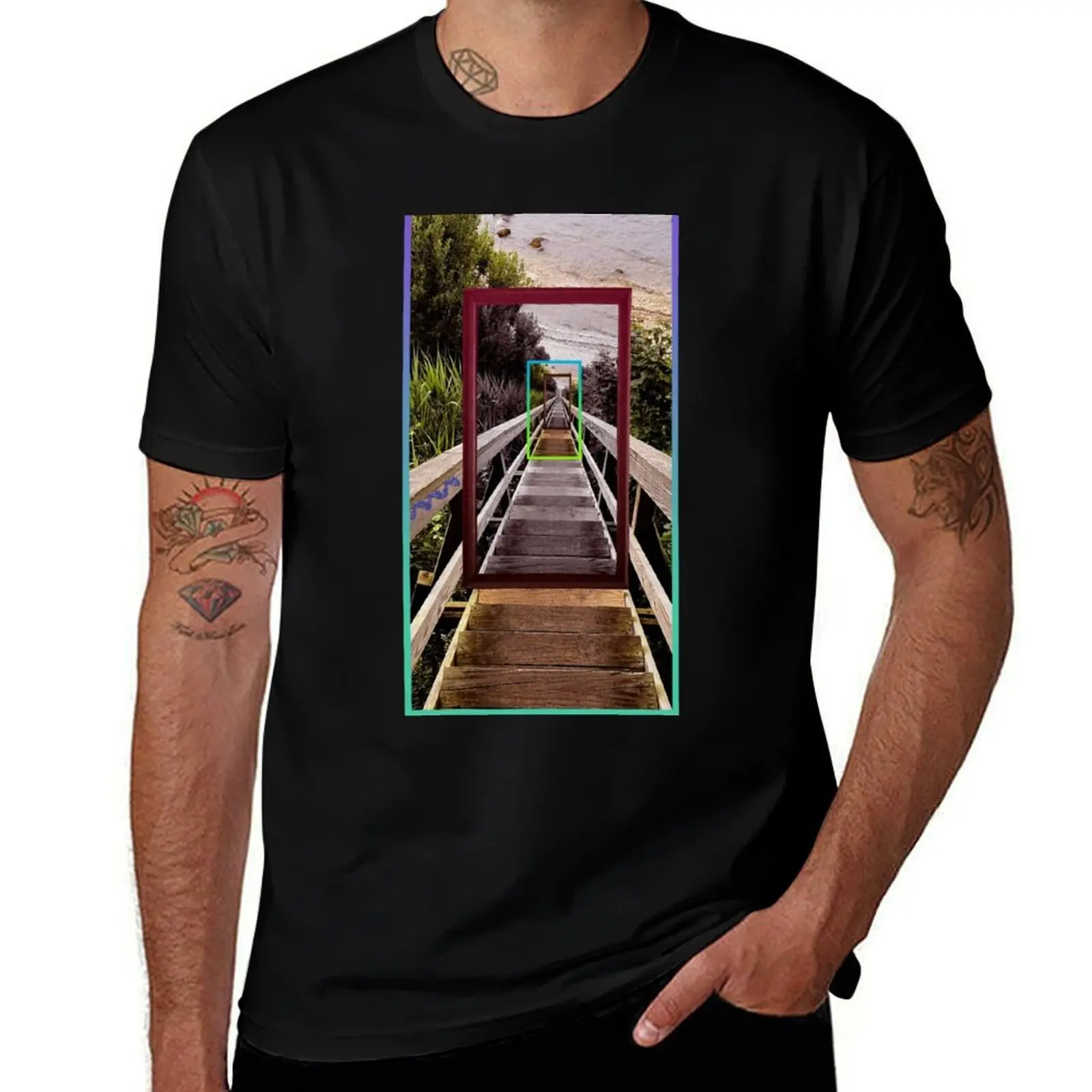 

Endless way down v.2 T-Shirt Basic Solid Color Short Sleeve Cotton Top