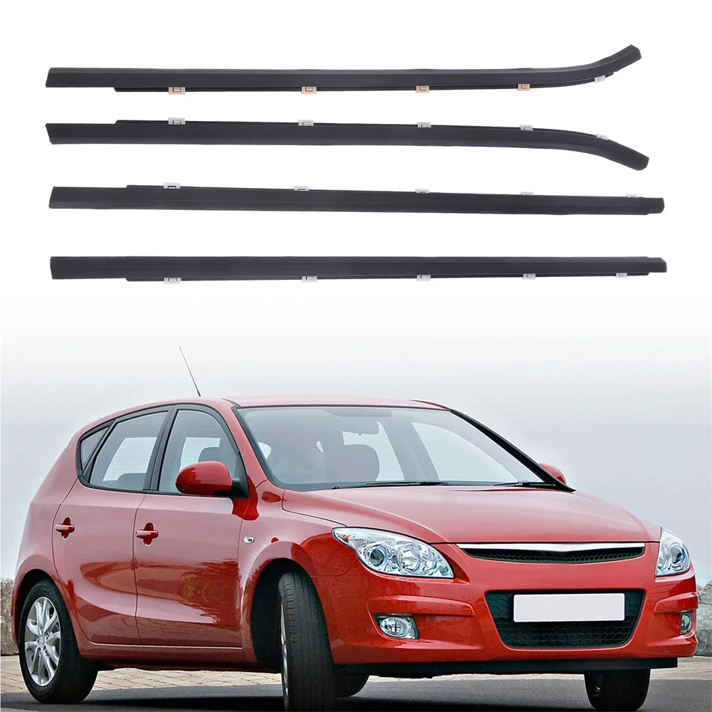 For Hyundai I30 FD Hatch 2007-2012 Car Window Weatherstrip Rubber Window Moulding Trim Seal Belt 4PCS