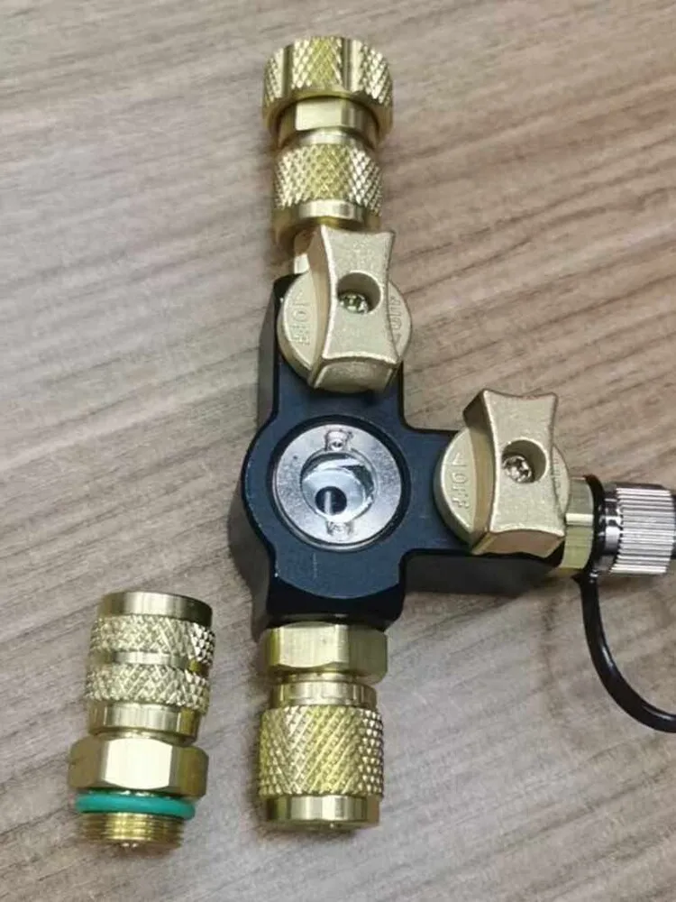 1/4 Inch Valve Core Removal Tool Dual Valve with Sight Glass for HVAC Mini Splits and Systems