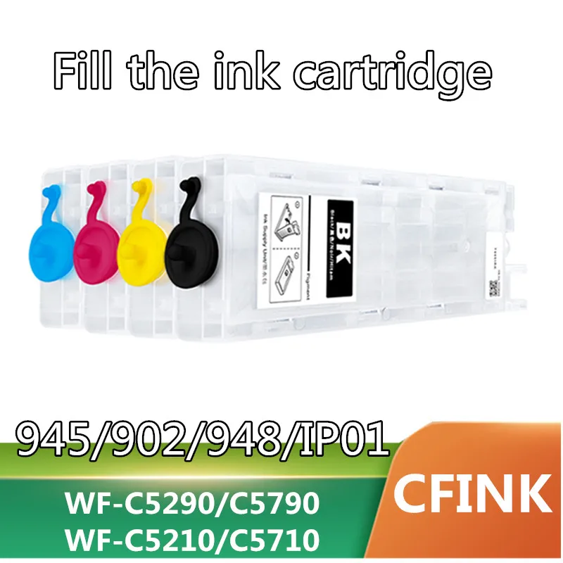 

320ml Refillable Ink Cartridge NO Chip For Epson WF-C5290 C5790 C5210 C5710 C529R C579R ET-8700 PX-884 M884 Printers