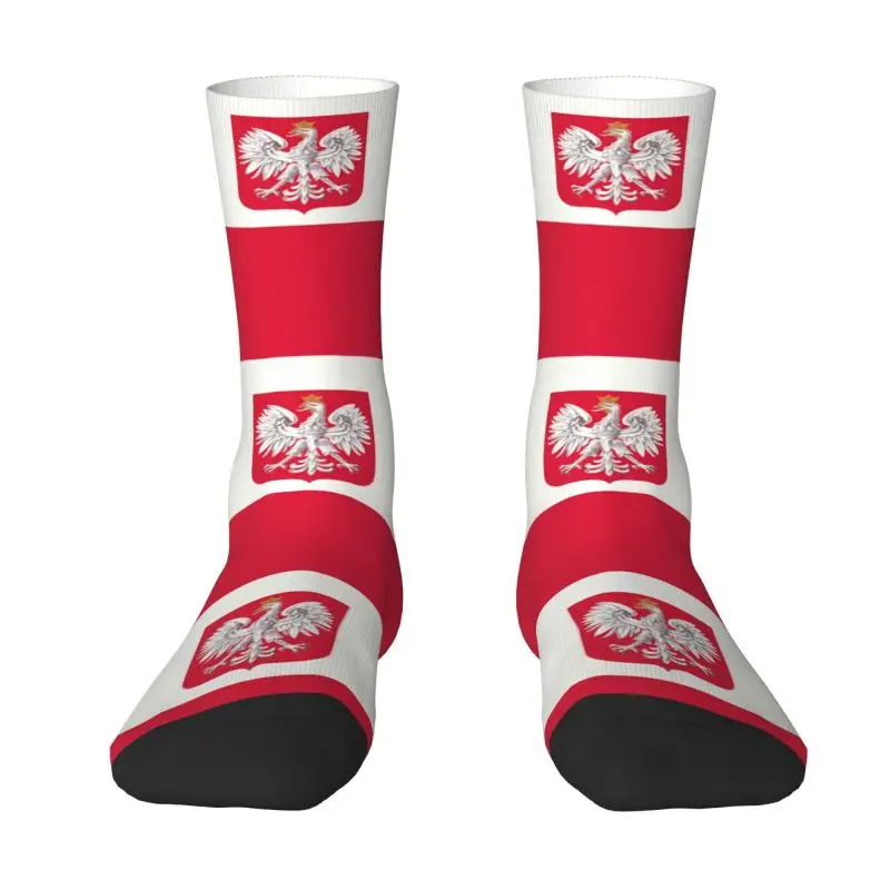 

Polish Flag Mens Crew Socks Unisex Fun Spring Summer Autumn Winter Dress Socks